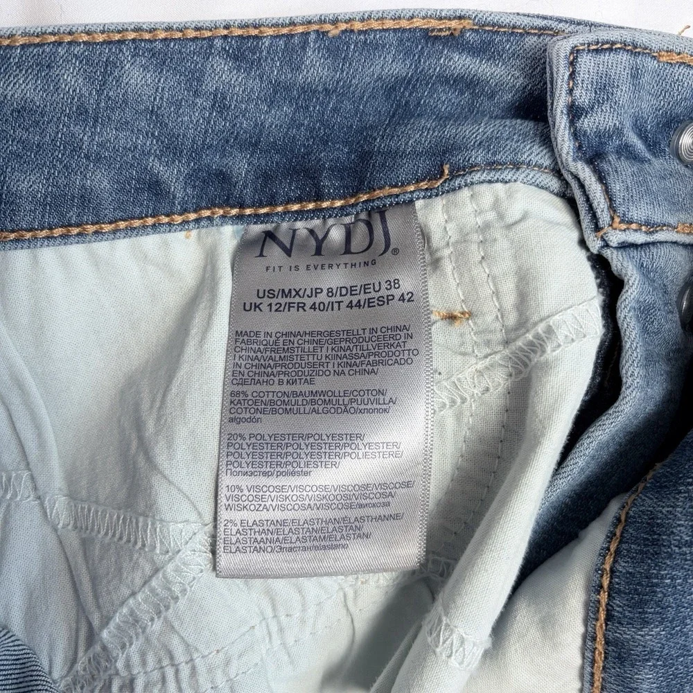 NYDJ Marilyn Straight Crop Rookie Stretch Jeans LiftXTuck Technology Sz 8 SPRING - Picture 6 of 8